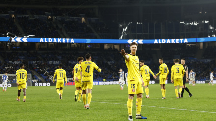 Tsygankov celebra su segundo gol en el Real Sociedad - Girona