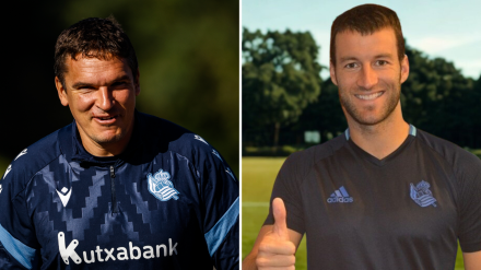 Jon Ansotegi e Imanol Agirretxe, entrenadores del Sanse.