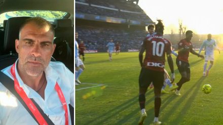 La indignación de Óscar Pereiro tras el penalti pitado sobre Iñaki Williams en el Celta-Athletic