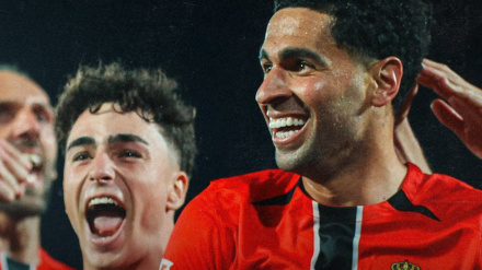 Omar Mascarell tras marcar ante el Elche