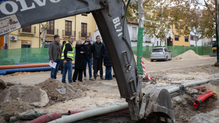 Marifrán Carazo visita las obras en la Avenida de Cervantes