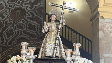 Dulce Nombre de Jesús durante una procesión claustral en Santo Domingo
