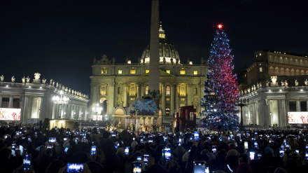 Inauguración del Belén en la Plaza de San Pedro,Ciudad del Vaticano, el 15 de diciembre de 2025