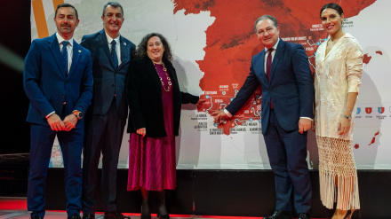 Delegación de la Diputación de Huelva en la presentación de la La Vuelta en Mónaco
