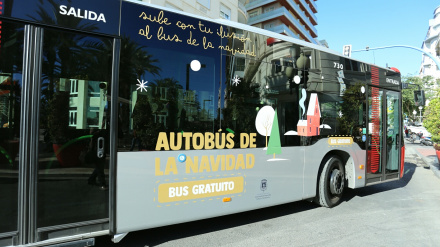 Imagen de archivo del autobús de Navidad en Alicante