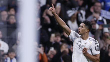 Bellingham celebra el 1-0 del Real Madrid contra el Sevilla