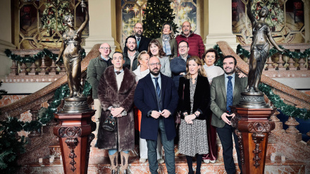 Germán Beardo con su equipo de Gobierno Desayuno Informativo