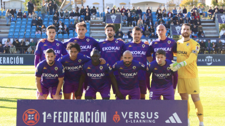 Once inicial del Hércules en Marbella.