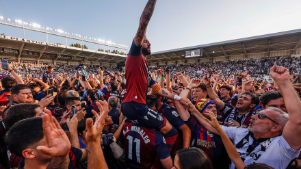 El Levante UD celebró el ascenso en mayo en Burgos