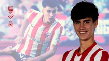 El joven jugador vasco seguirá su carrera en el Real Madrid tras destacar en la UD Logroñés.