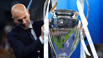 Zinedine Zidane prepara el trofeo