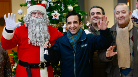José Manuel Rey Varela con Papá Noel