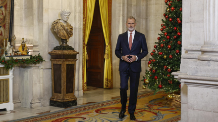 Felipe VI durante su discurso de Nochebuena en 2025