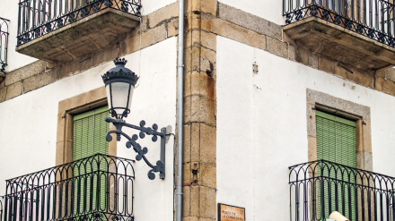 Edificios tradicionales en el barrio judío de Hervás, España