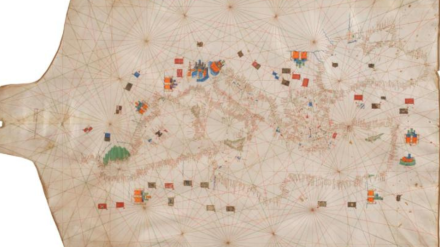 El mapa naútico del siglo XV del mallorquín Pere Rosell que el Consell ha adquirido por 700.000 euros