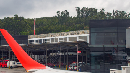 Señal del aeropuerto de A Coruña desde el avión