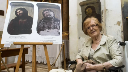 Cecilia Giménez con su 'Ecce Homo'