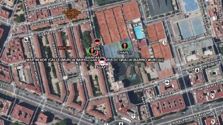 Zona afectada en el incendio