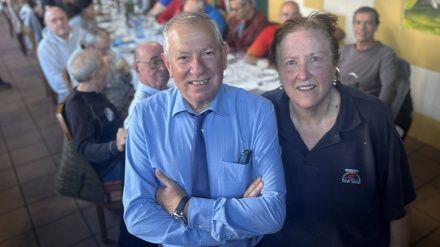 Justo y Lola en uno de los últimos días en la Sidrería Yumay