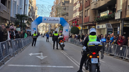 Dispositivo esta mañana con la San Silvestre