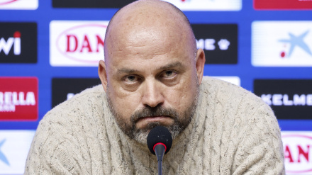 Manolo González, entrenador del Espanyol, en rueda de prensa