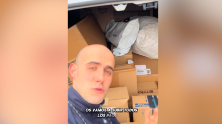 Zigor Hernández, repartidor, en el vídeo