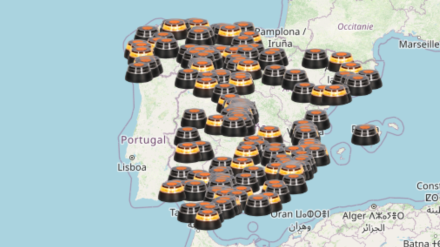 El mapa en tiempo real que enseña las balizas V16