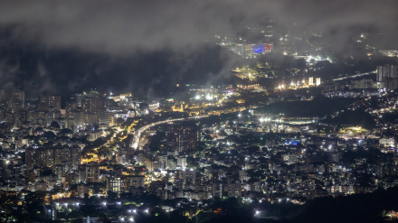 Imagen aérea de Caracas esta madrugada