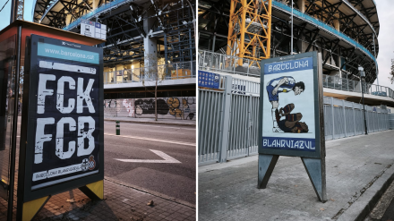 Barcelona amanece "blanquiazul" en las horas previas al derbi