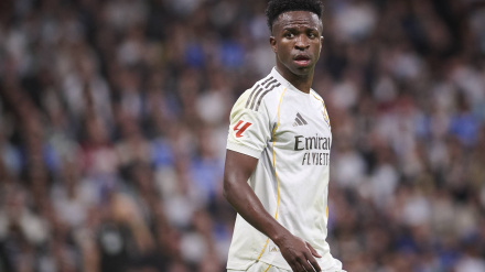 Vinicius, durante el partido ante el Betis