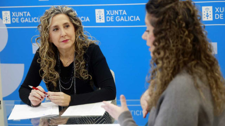 Martina Aneiros y Rosana González durante el encuentro de este lunes