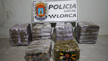 Droga intervenida por la Policía Local en la operación contra el narcotráfico en Lorca
