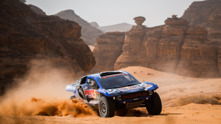 Carlos Sainz, durante el Dakar