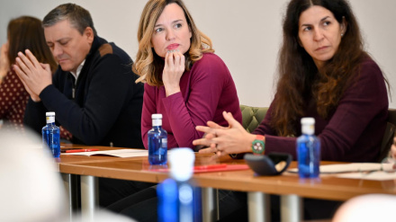 Pilar Alegría en la reunión con CADIS
