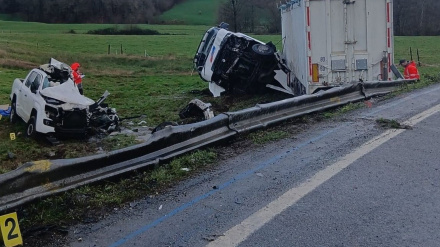 Imagen del accidente vial en Arizkun.