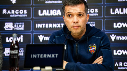 Castro, en la rueda de prensa previa al partido ante el Espanyol
