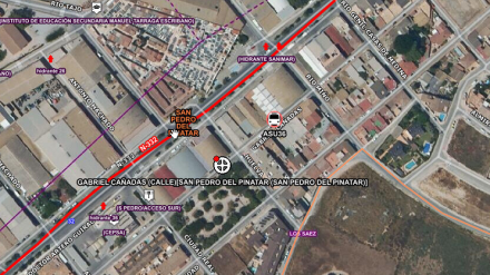 Mapa de la zona en San Pedro del Pinatar