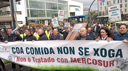 Cabecera manifestación ganaderos