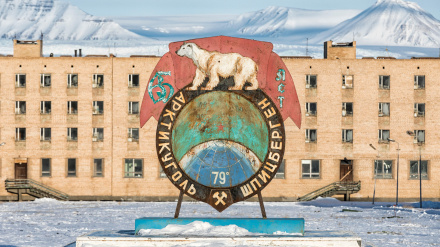 Asentamiento ruso abandonado de Pyramiden, Billefjorden, Spitsbergen, Svalbard