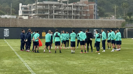 Entrenamiento del FC Cartagena de cara al choque en Villarreal