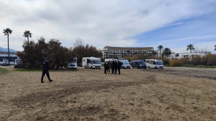 Zona acordonada en las playas de Dénia