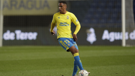 Ismael Athuman, durante su etapa en la UD Las Palmas.