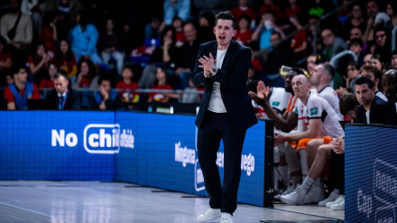 Arturo Ruiz en su debut en el Palau Blaugrana
