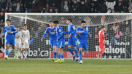 Franco Mastantuono, autor del empate a uno del Real Madrid en el Carlos Belmonte