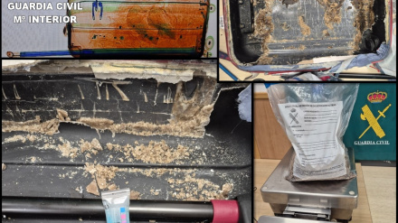 La maleta incauada por la Guardia Civil