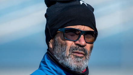 Álvaro Cervera, durante un entrenamiento de esta semana.