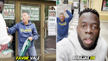 Imágenes del anuncio del Club Deportivo Guijuelo para promocionar sus rebajas