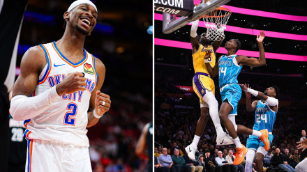 SGA salvó su racha de partidos de 20 puntos o más en la noche en que Charlotte derrotó a los Lakers.