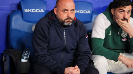 Manolo González, entrenador del Espanyol, durante el partido ante el Girona