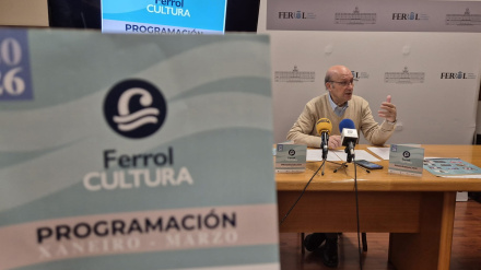 José Antonio Ponte Far, concejal de Cultura de Ferrol durante la presentación de la programación